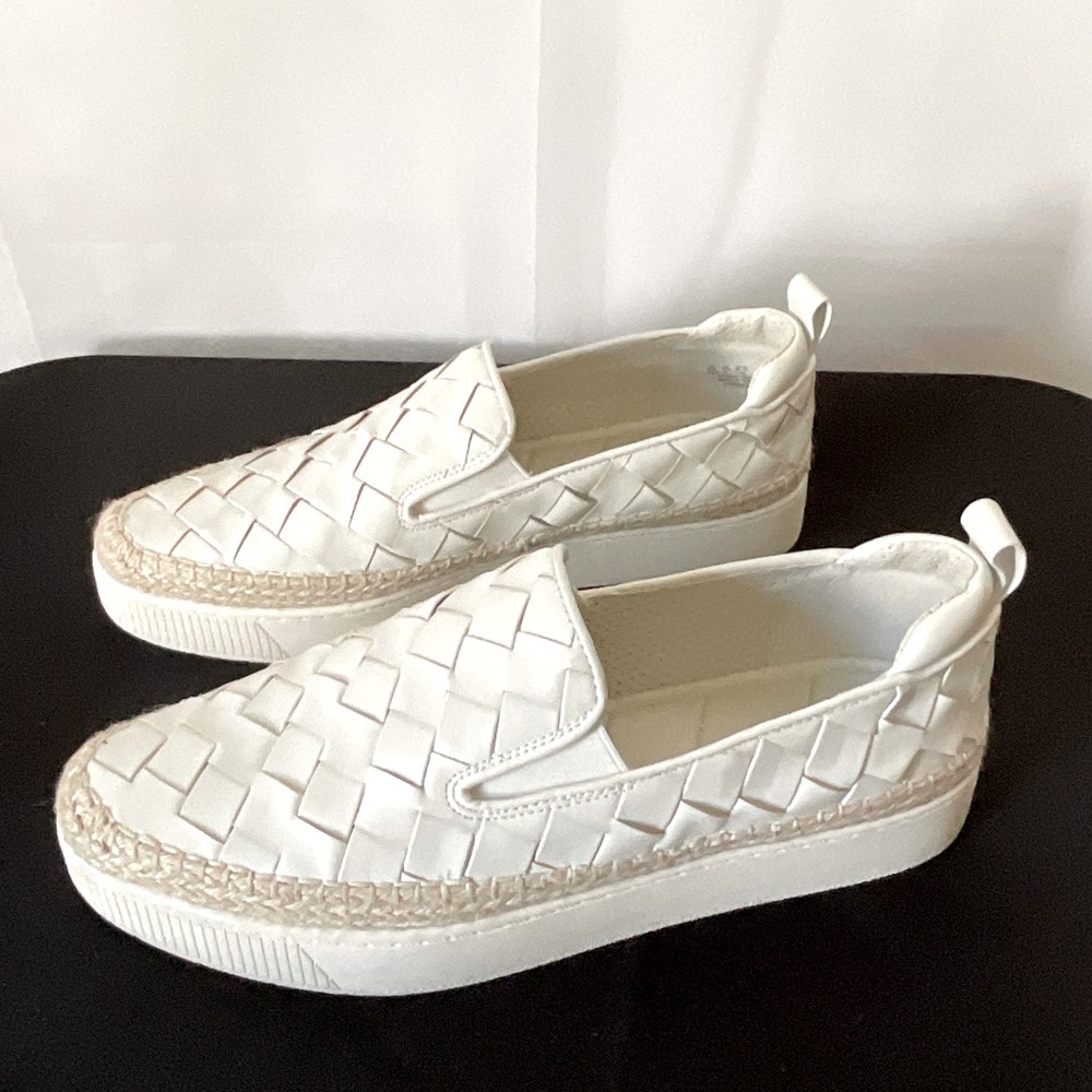 Franco Sarto Homer woven espadrille platform loafer size 10